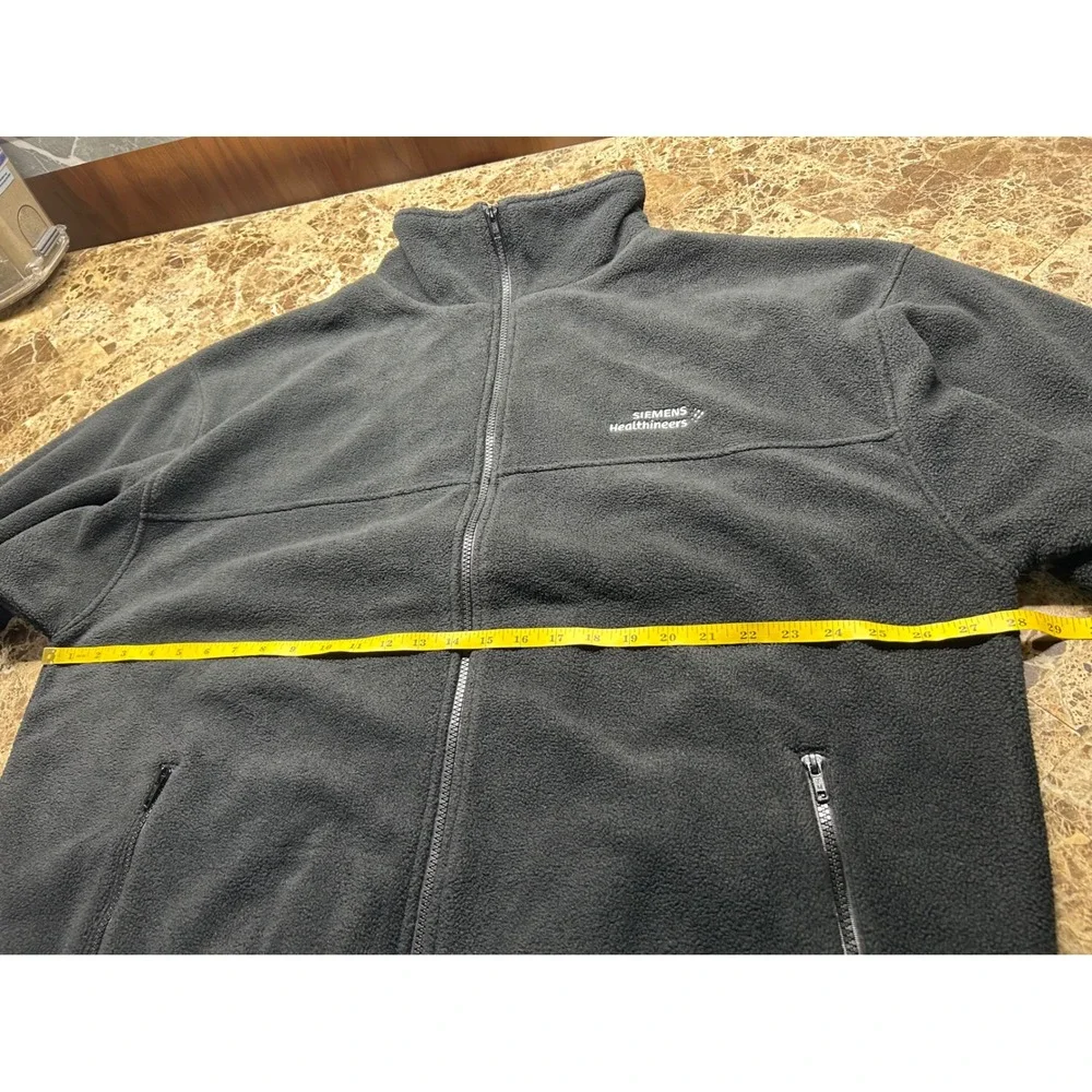 Tri-Mountain Mens Siemens Healthineers Fleece Jacket 3XLT Black Full Zip S7600